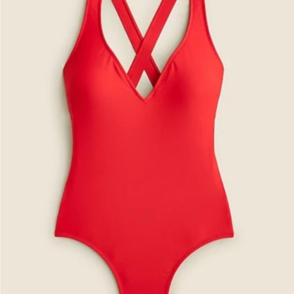 J. Crew NWT RED one piece 14 Swimsuit ❤️❤️❤️
